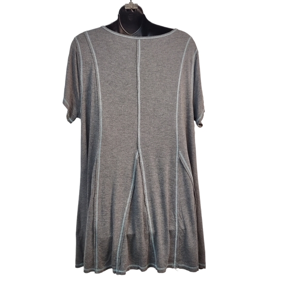 Modcloth Women's Gray Stretch Shirt Dress Size 1X - Picture 2 of 10